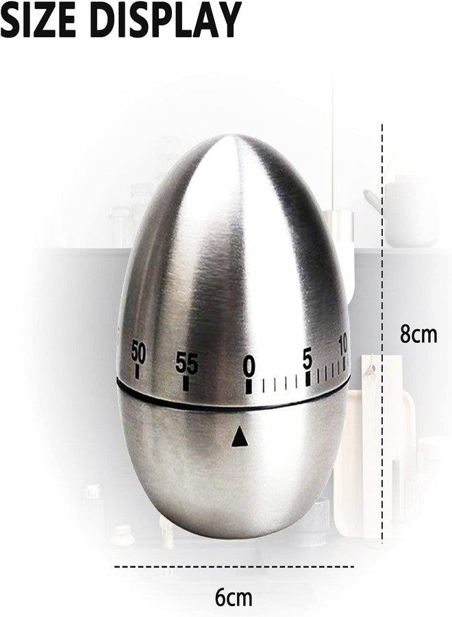 LDG WARE Steel Egg Timer | Kitchen Timer with Alarm | Mechanical Timer Stopwatch for Study, Cooking & Baking | TimerClock for Study Students | CountdownTimer & Time Piece with Alarm - Image 2